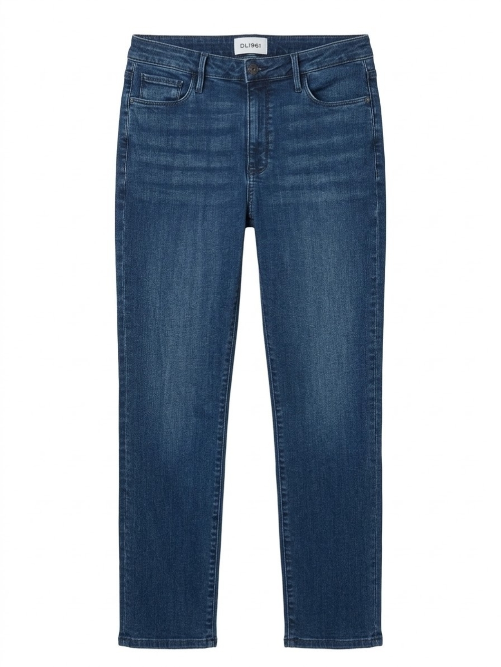 Du/er Performance Women's High-Rise Slim Straight Jean in Dark Blue Wash Size 30